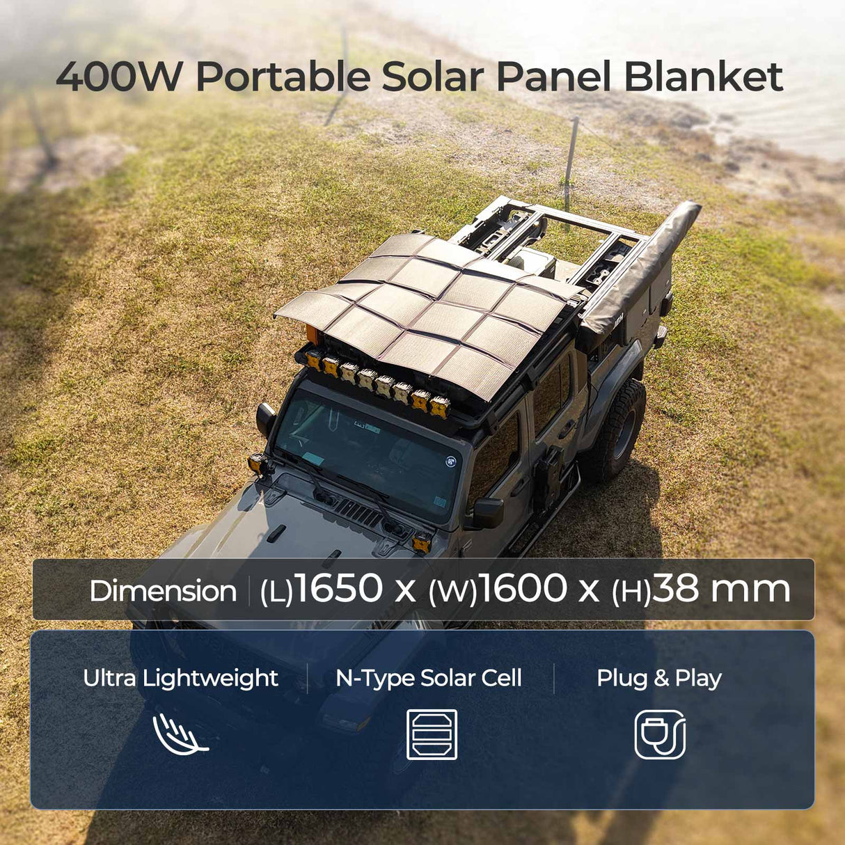 12V 400W Pannello Solare Pieghevole
