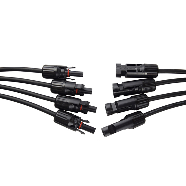 4 to 1 Solar Y Branch Connectors MFFFF + FMMMM Pair