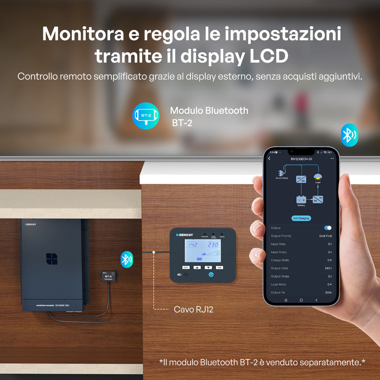 12V 3000W Inverter Caricabatterie Con Onda Sinusoidale Pura, UPS Ad Alta Frequenza Off-Grid