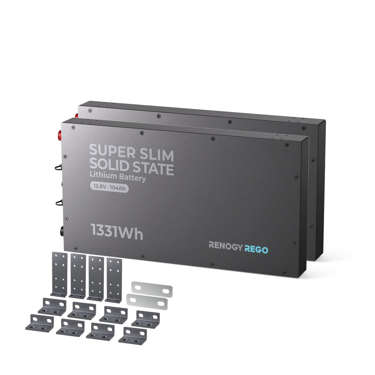 REGO - 12.8V 104Ah Super Slim Lithium Iron Phosphate Battery