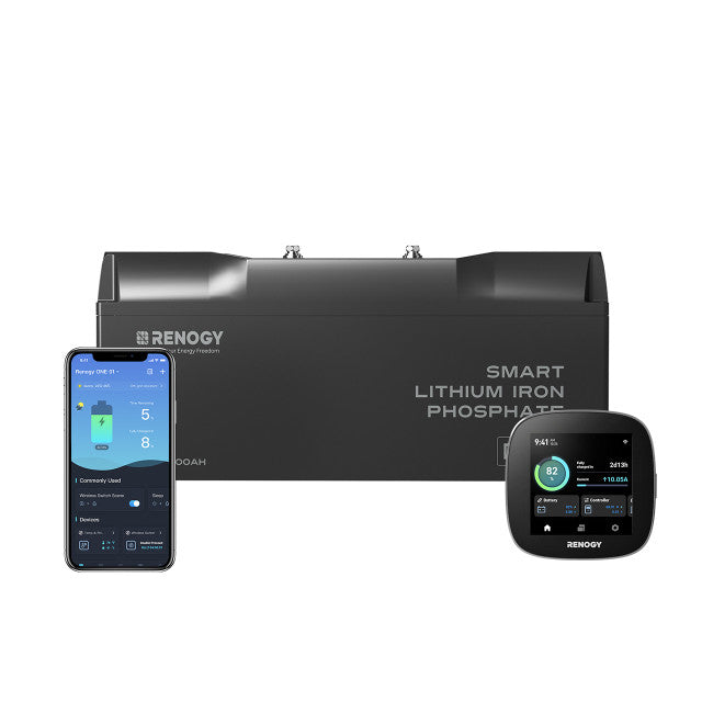 Batteria Al Litio LiFePO4 Renogy 12V 20Ah Con Bluetooth BMS – 4000 Cicli, IP65, Per Camper E Barche