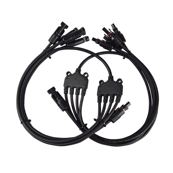4 to 1 Solar Y Branch Connectors MFFFF + FMMMM Pair