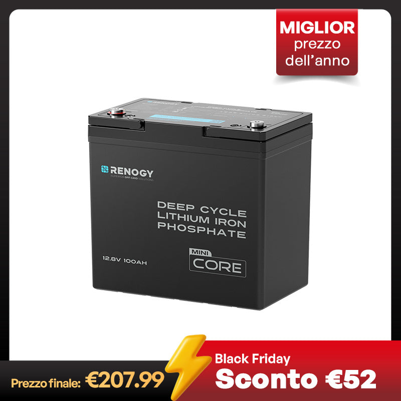 Batteria al Litio LiFePO₄ Core 12V – 100Ah / 200Ah / 300Ah
