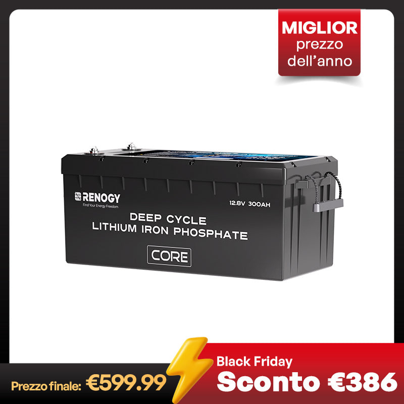 Batteria al Litio LiFePO₄ Core 12V – 100Ah / 200Ah / 300Ah