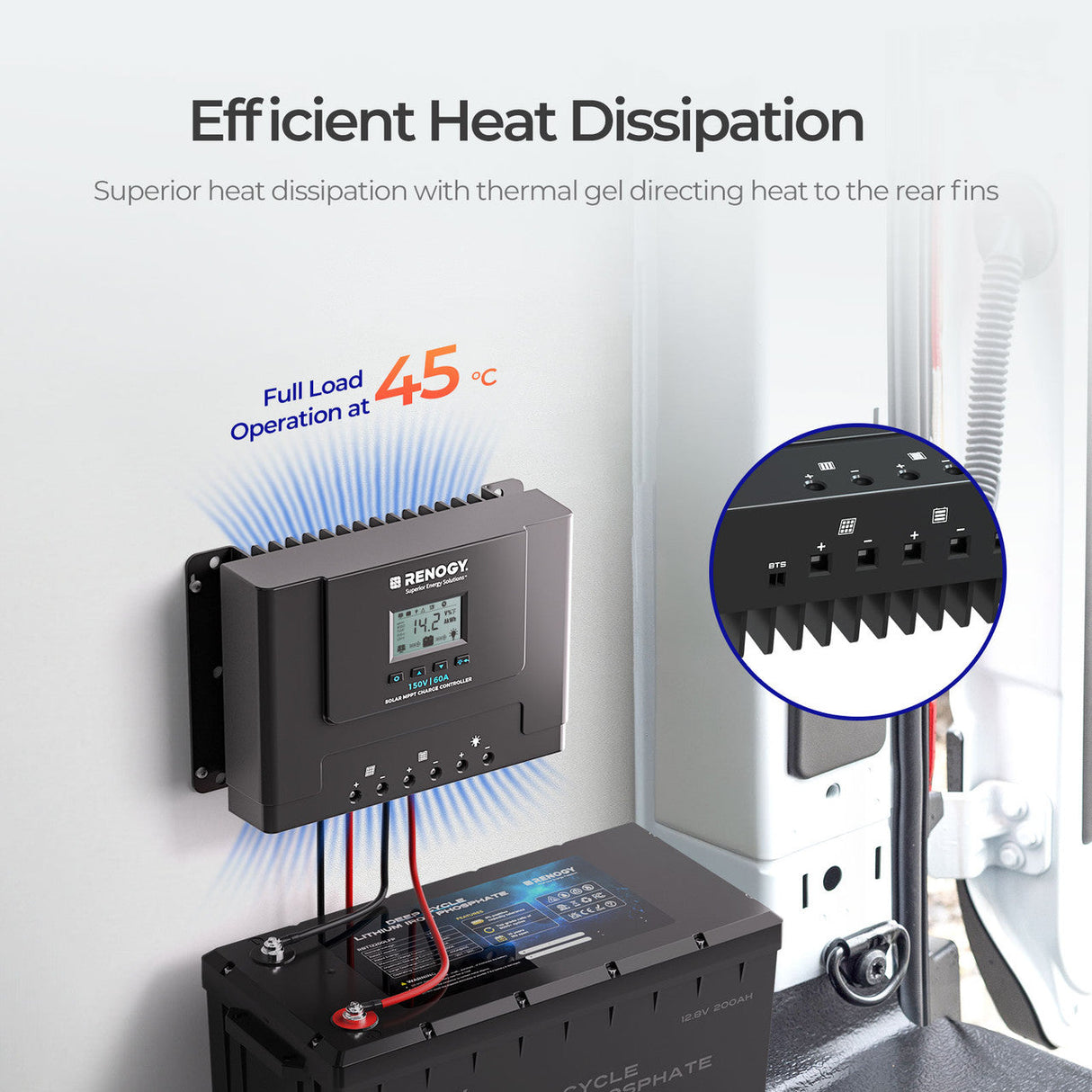 Regolatore di Carica Solare MPPT Rover Lite 60A – Compatibile con Sistemi a 12V / 24V / 36V / 48V