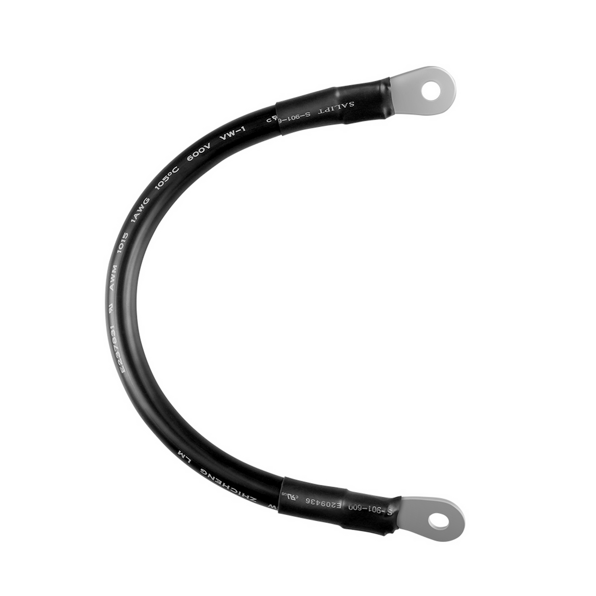 12IN/30.5CM 1AWG/50MM2 Copper Battery Interconnect Cable for 5/16IN Lugs