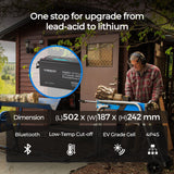 Batteria al Litio LiFePO₄ Renogy Core 12V 200Ah con Bluetooth