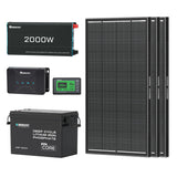 Kit di Alimentazione per Caravan da 3,84 kWh | Inverter 2000W, Caricabatterie da 50A