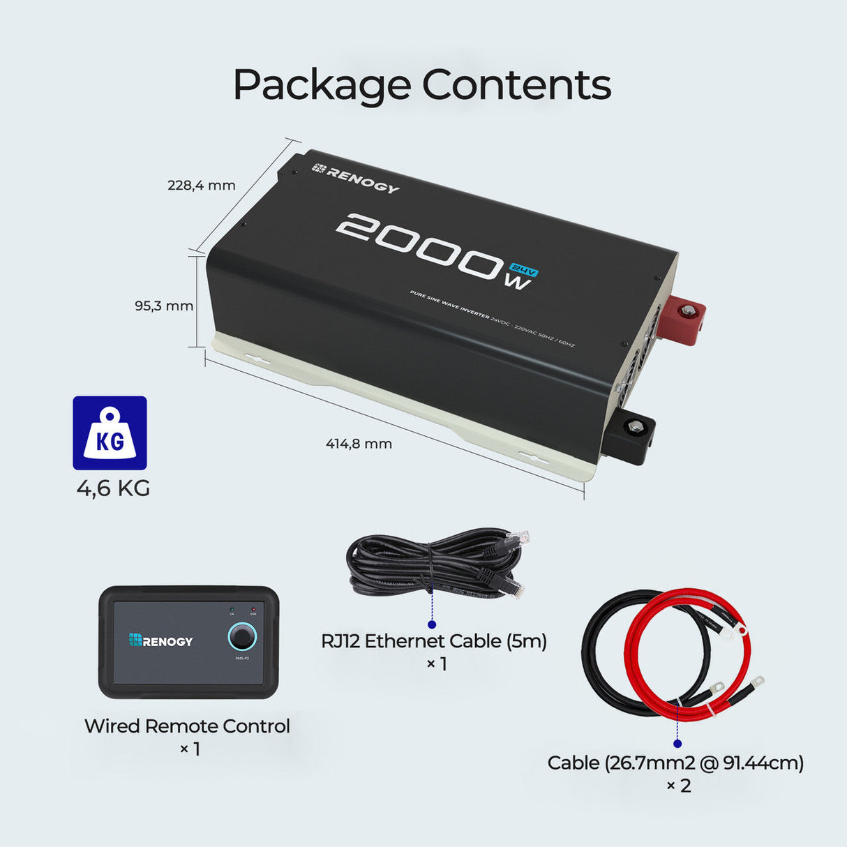 2000W 24V pure sine wave inverter