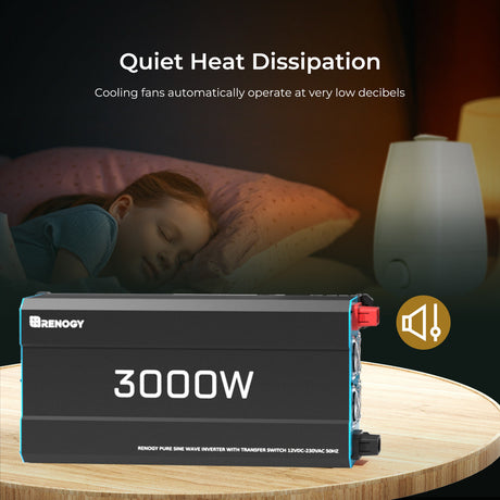 12V 3000W Inverter a Onda Sinusoidale Pura | Convertitore di Corrente per Camper, Barca e Sistemi Solari