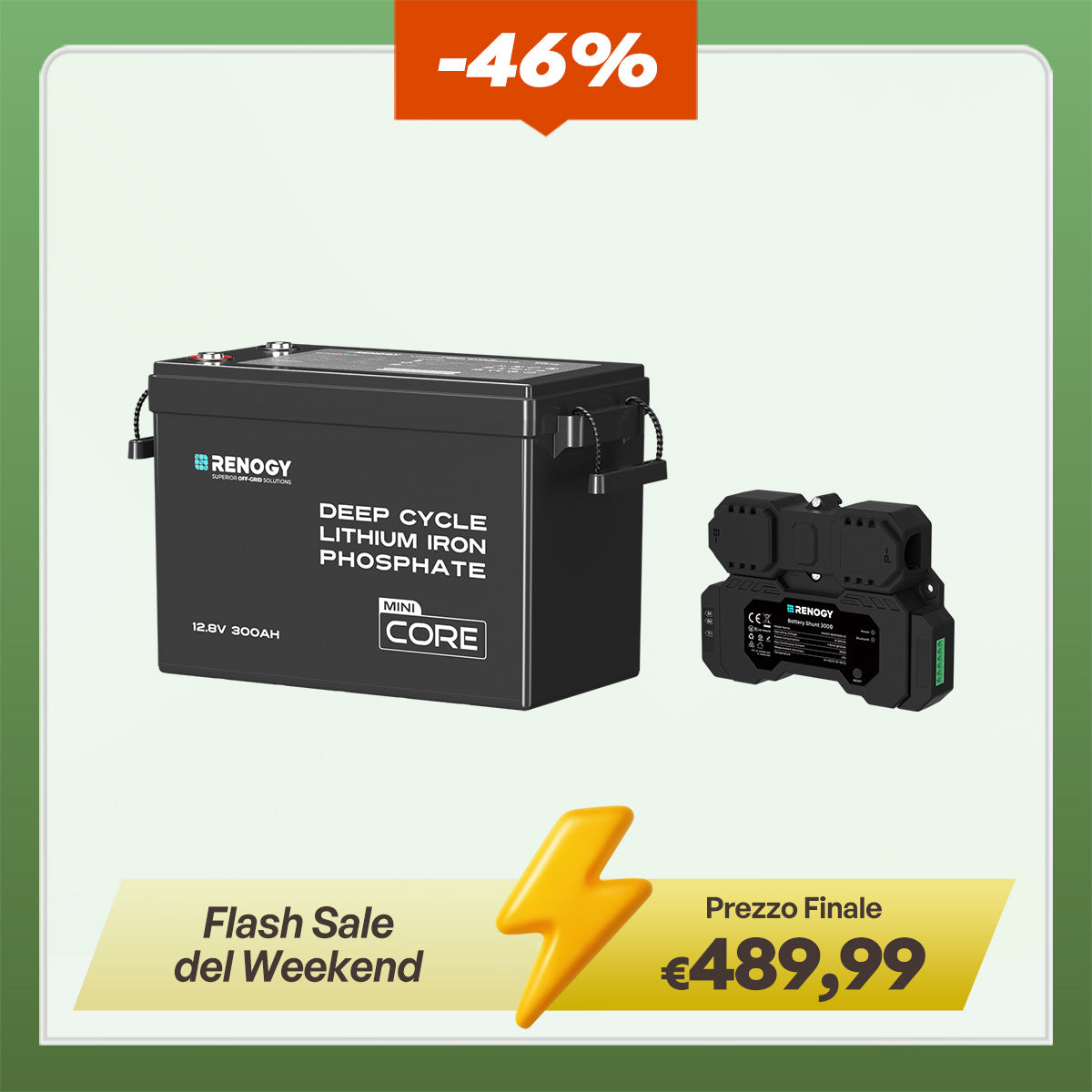 Batteria al Litio LiFePO₄ Core 12V – 100Ah / 200Ah / 300Ah