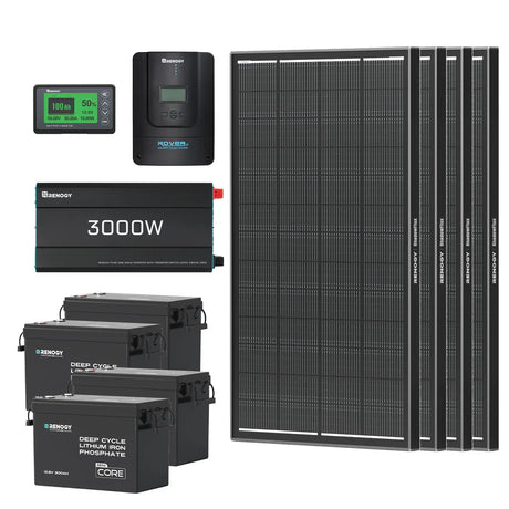 Renogy Kit Off-Grid da 15,36kWh | Inverter 3000W, MPPT 60A
