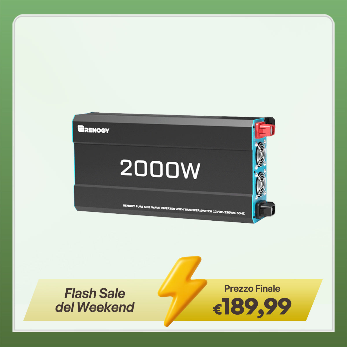 Inverter 12V a Onda Sinusoidale Pura 2000W