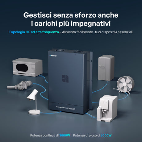 12V 3000W Inverter Caricabatterie Con Onda Sinusoidale Pura, UPS Ad Alta Frequenza Off-Grid