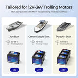 Core - 12V 100Ah Trolling Motor Group 24 LiFePO4 Batteria w/ Bluetooth