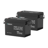 2 Packs Core Mini - 12.8V 300Ah Lithium Iron Phosphate Battery w/ Low-Temperature Protection
