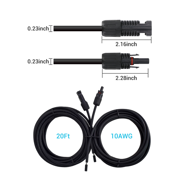 Solar Adaptor Kit Between Solar Panel And Charge Controller (One Pair)