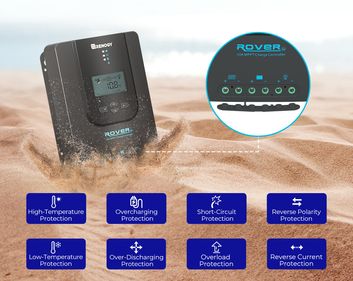 Rover Li 40 Amp MPPT Solar Charge Controller | Renogy Solar