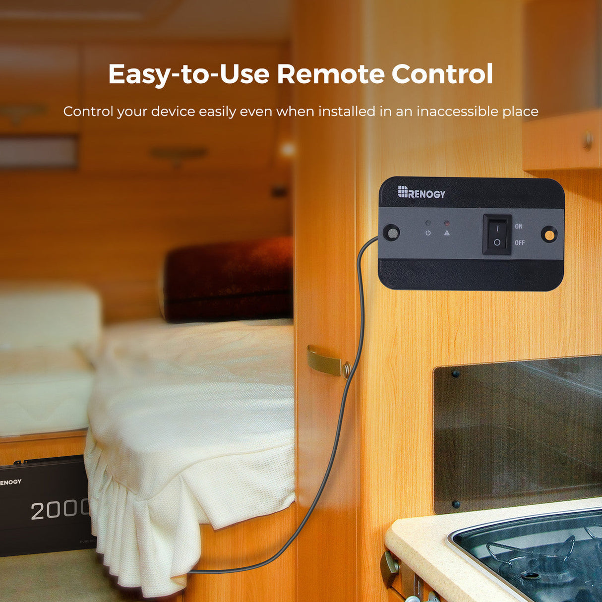 12V 2000W DC to AC Inverter Pure Sine Wave  for Camper Van Motorhome Off-Grid