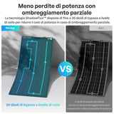 Flex Shadowflux Da 100/200W Pannello Solare Flessibile N-Type Anti-Ombreggiamento