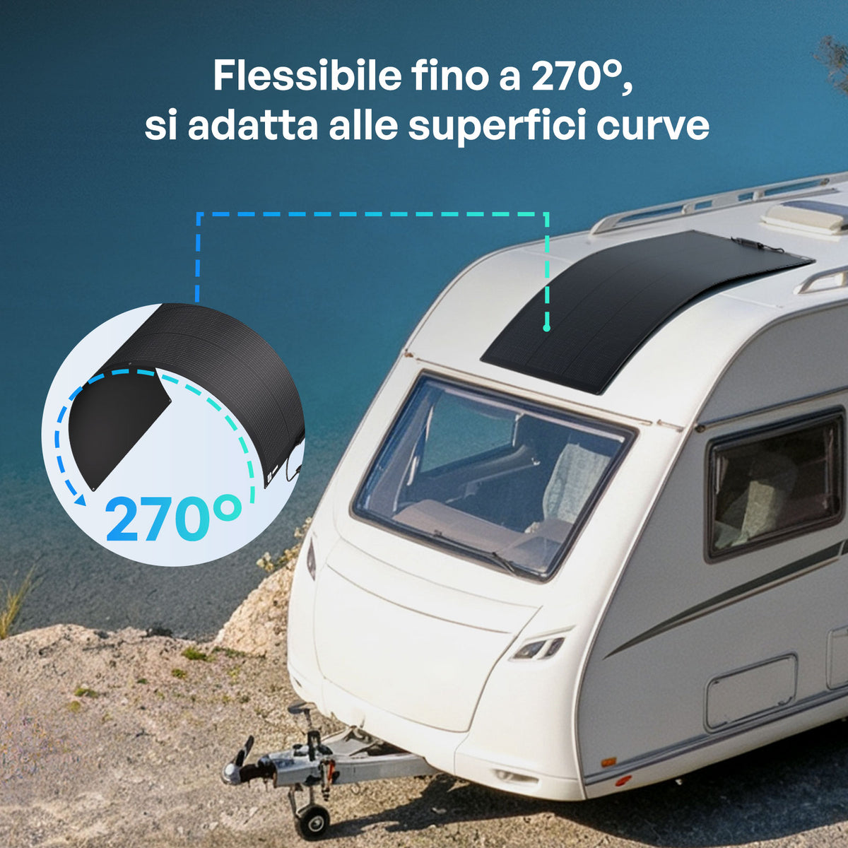 Flex Shadowflux Da 100/200W Pannello Solare Flessibile N-Type Anti-Ombreggiamento