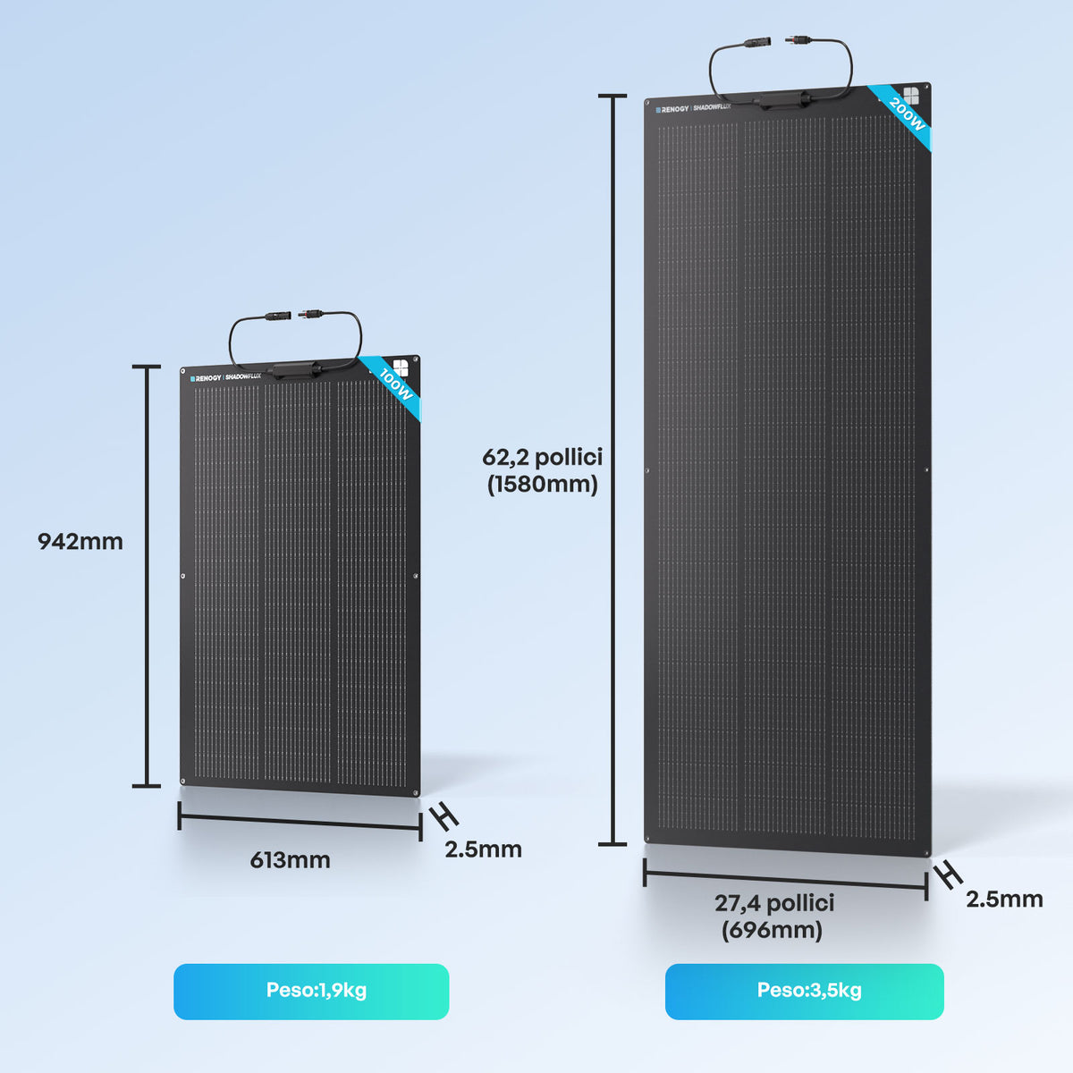 Flex Shadowflux Da 100/200W Pannello Solare Flessibile N-Type Anti-Ombreggiamento