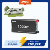 12V 3000W Inverter a Onda Sinusoidale Pura | Convertitore di Corrente per Camper, Barca e Sistemi Solari