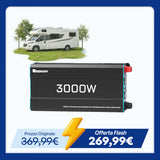 12V 3000W Inverter a Onda Sinusoidale Pura | Convertitore di Corrente per Camper, Barca e Sistemi Solari