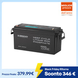 Batteria al Litio LiFePO₄ Renogy Core 12V 200Ah con Bluetooth