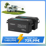 Core - 12V 200Ah Batteria al Litio LiFePO₄ con Bluetooth