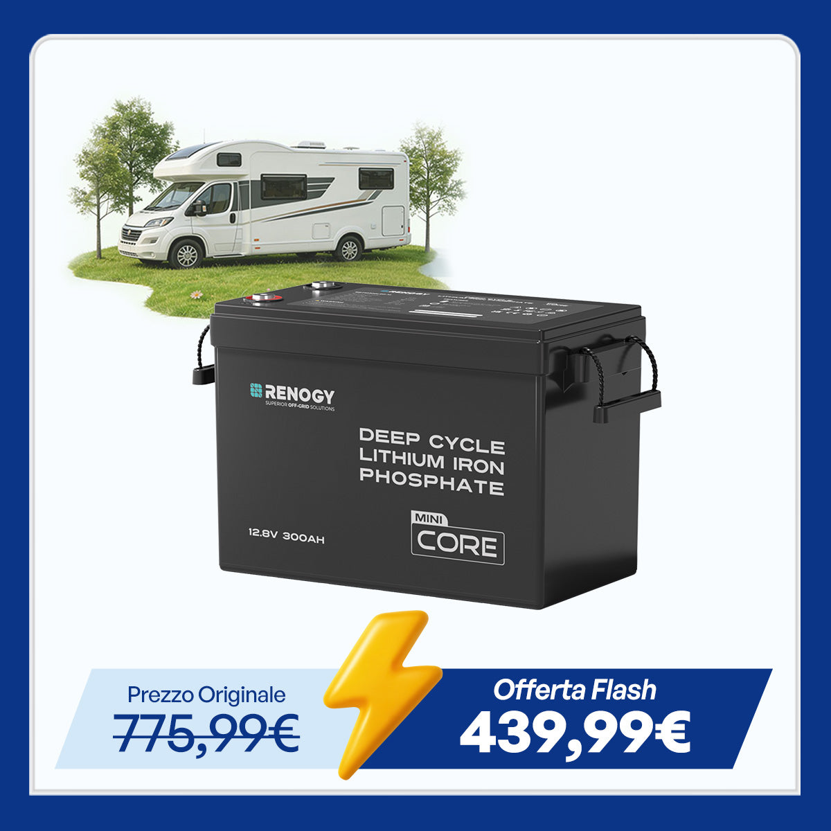 Core Mini - 12V 300Ah Batteria al Litio LiFePO₄