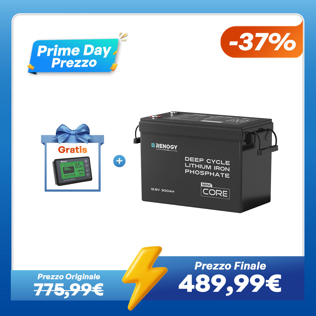 Core Mini - 12V 100Ah / 200Ah / 300Ah Batteria al Litio LiFePO₄
