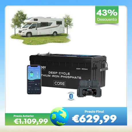 12V 300Ah Core Series Deep Cycle Lithium Iron Phosphate Battery w/Self-Heating New Version