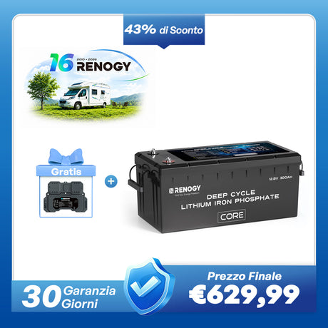 Core - 12V 300Ah Batteria al Litio Autoriscaldamento - Nuova Versione