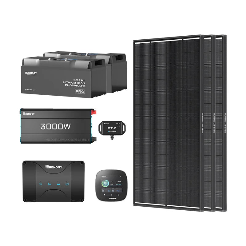 Kit Energetico per Camper 5,12 kWh – Inverter 3000W e Caricabatterie 50A