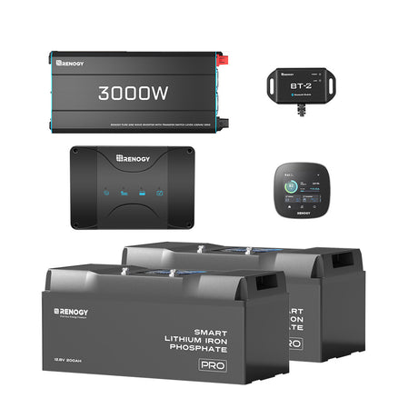 Kit Energetico per Camper 5,12 kWh – Inverter 3000W e Caricabatterie 50A