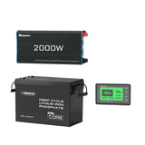 2,56 kWh Kit Sistema Autonomo | Batteria al Litio da 200Ah, Inverter Solare da 2000W