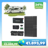 5,12 kWh Kit di Alimentazione per Caravan | Inverter 3000W, Batteria Al Litio Ferro Fosfato 200Ah *2