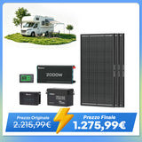 3,84 kWh Kit di Alimentazione per Caravan | Inverter 2000W, Caricabatterie da 50A