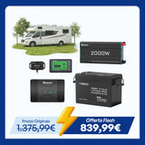 Kit di Alimentazione per Caravan da 3,84 kWh | Inverter 2000W, Caricabatterie da 50A