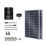 200W 12V/24V Solar Premium Kit w/Rover 20A MPPT Charger Controller for Camper RV Caravan Boat System Off Grid