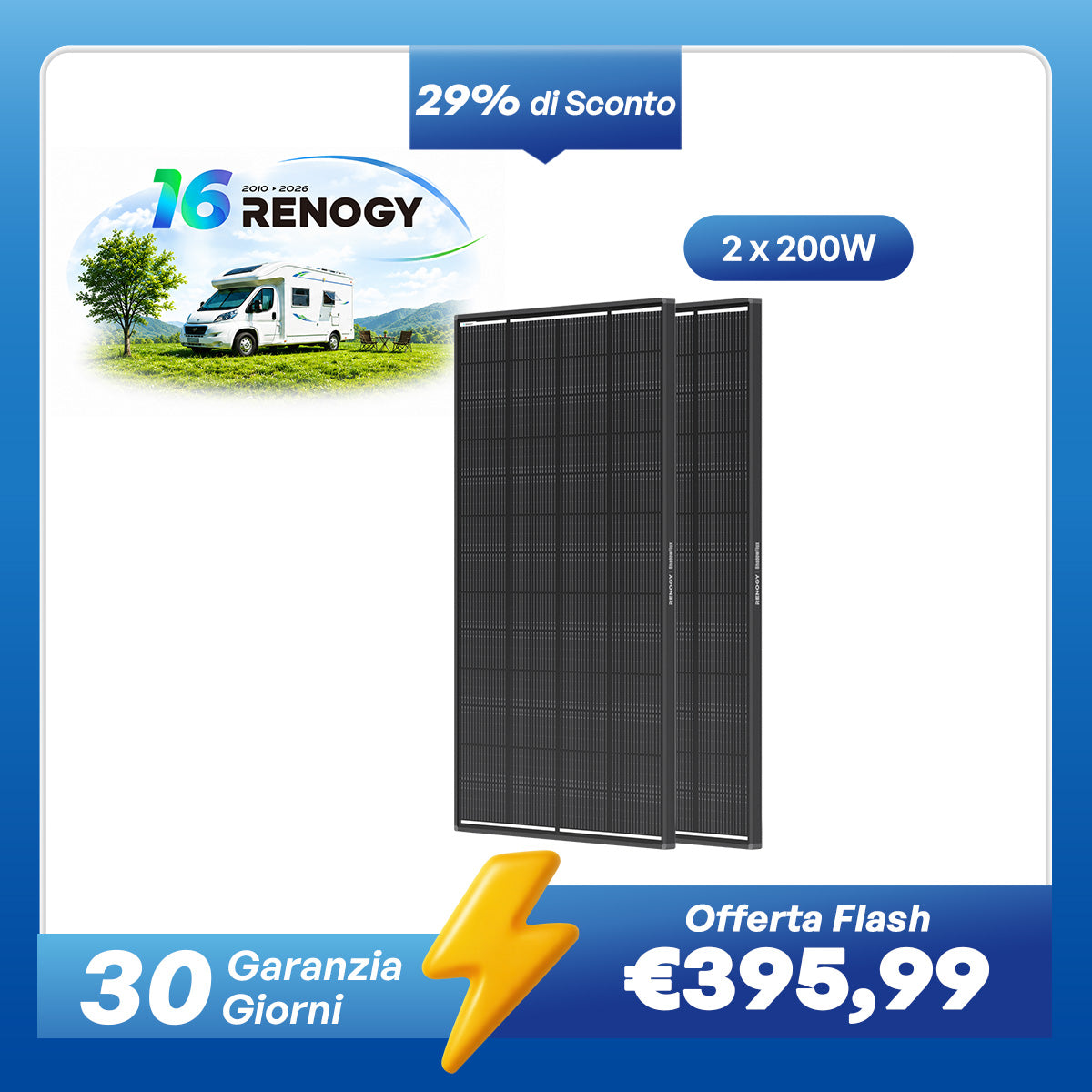 Pannello Solare ShadowFlux 12V Anti-Shadow – 200W / 120W