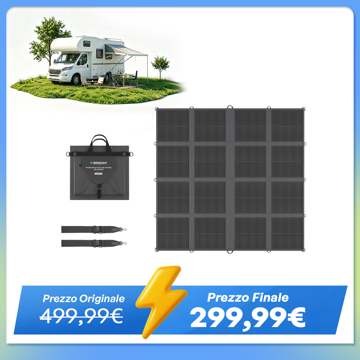 12V 400W Pannello Solare Pieghevole