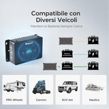 Renogy 12V 50A/30A Caricabatterie DC-DC MPPT Compatibile con Diversi Veicoli