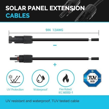100 Watts 12 Volts Solar Bundle Kits with Wanderer 10 Amp Charge Controller